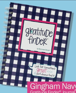 Gratitude Journal - Navy Gingham