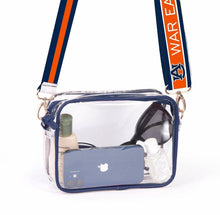 Load image into Gallery viewer, Clear Purse with Auburn Strap
