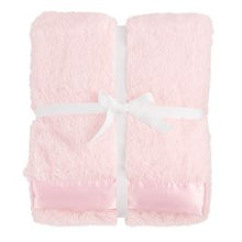 Load image into Gallery viewer, Baby Blanket - Pink with Satin Trim
