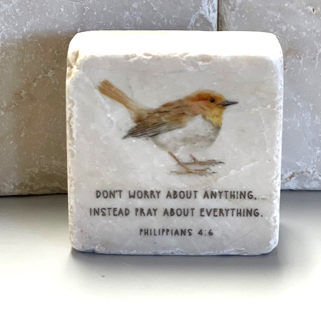 Don't Worry Scripture Stone