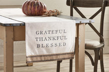Load image into Gallery viewer, Grateful Thankful Blessed Table Runner
