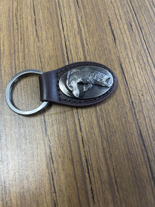 Leather Key Fob with Bass Conche