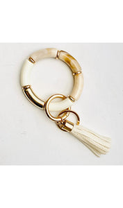 Bangle Wristlet Key Ring - Natural