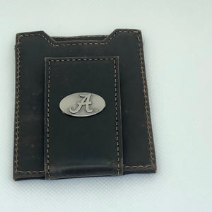 Wallet - Leather Front Pocket with Metal concho