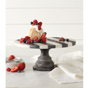Black and White Marble Cake Stand