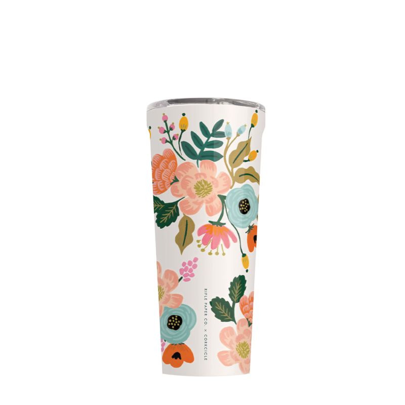 Corksicle - Cream Lively Floral 24 oz
