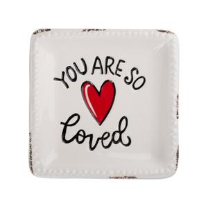 Trinket Tray - You are So Loved with Red Heart